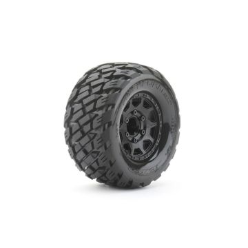 Jetko Extreme Tyre MT Rockform on Arrma Granit Black Rims (Pr) (JK2803CBARM)