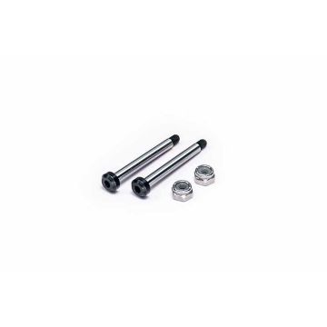 Koswork AE RC10 Front Outer 32.7mm Hardened Hinge Pin w/locknuts (2) (KOS04191-11)