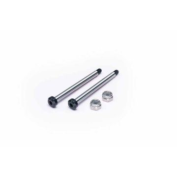 Koswork AE RC10 Front Inner 43mm Hardened Hinge Pin w/locknuts (2) (KOS04191-12)