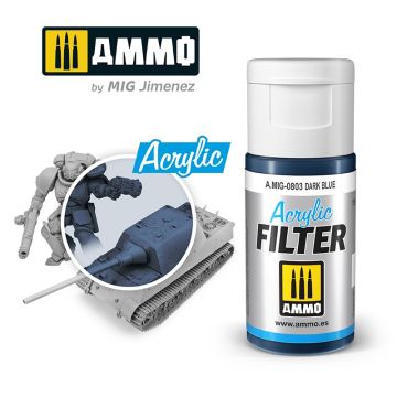 Ammo Mig Acrylic Filter Dark Blue (MIG803)