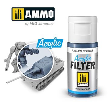 Ammo Mig Acrylic Filter French Blue (MIG807)