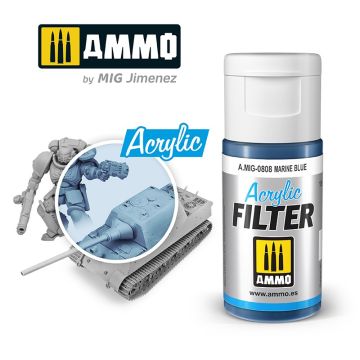 Ammo Mig Acrylic Filter Marine Blue (MIG808)