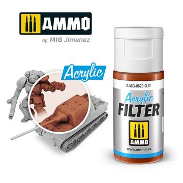 Ammo Mig Acrylic Filter Clay (MIG820)