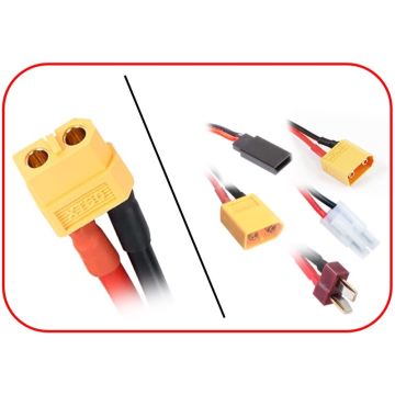 Absima Multi Charging Cable XT60 To XT90, XT60, T-Plug, Tamiya, FUT/JR
