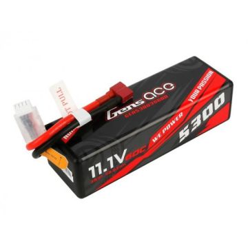 Gens Ace Hard Case LiPo - 3S 11.1V 5300mAh 60C with Deans (O-GC3S5300-60T)