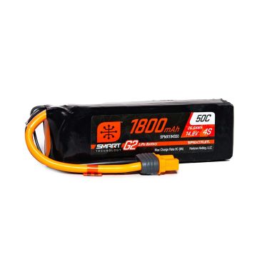 Spektrum 14.8V 1800mAh 4S 50C Smart G2 LiPo Battery: IC3 (O-SPMX184S50)
