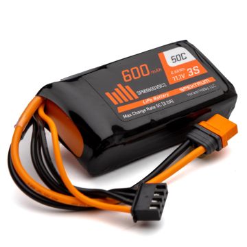 Spektrum 11.1V 600mAh 3S 50C LiPo Battery: IC2 (O-SPMX6003SIC2)