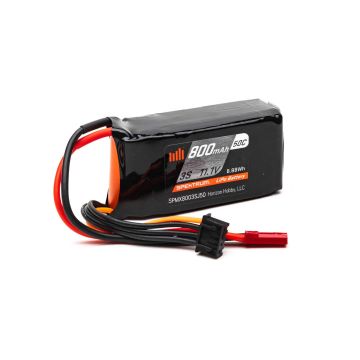 Spektrum 800mAh 3S 11.1V 50C LiPo, 18AWG JST (O-SPMX8003SJ50)