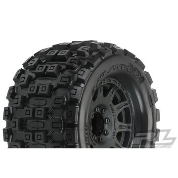Proline Badlands MX38 3.8" All Terrain Tyres Black Raid Wheels 17mm Hex (PL10127-10)