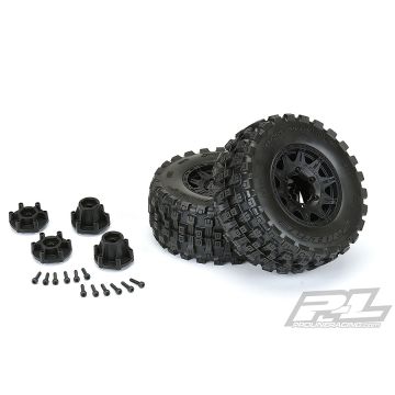 Proline Badlands MX28 HP2.8" Belted Tyres On Black 6x30 Hex (PL10174-10)