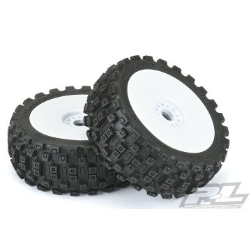 Proline Badlands MX M2 Pre Mount Velocity White Wheels (Pr) (PL9067-31)