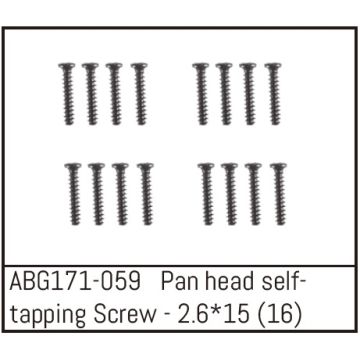 Absima Pan Head Screw M2.6*15 (16) (ABG171-059)