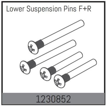 Absima Lower Suspension Pin Set F/R (AB1230852)