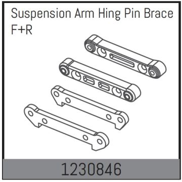 Absima Susp.Arm Hinge Pin Brace F/R (AB1230846)