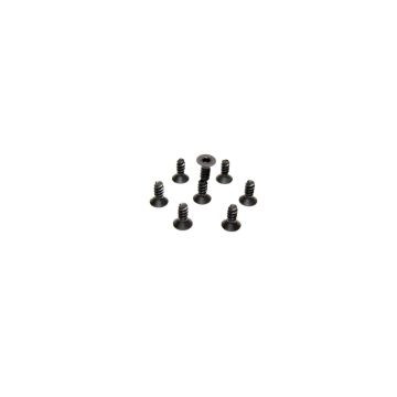 Absima Flat Head Hex Tapping Screws M4X11 (8) AB2.8 BL (AB1330204)