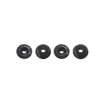 SC Models 3mm Aluminium Serrated Lock Nut 4pcs Black (SCKR18002A)