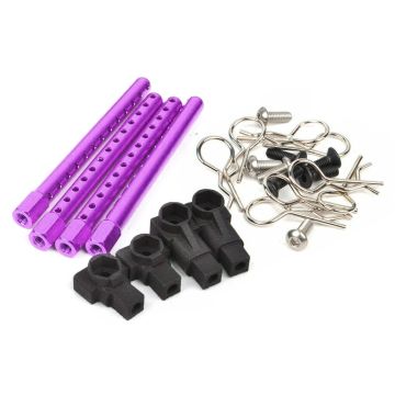 SC Models Tamiya TT02 Aluminium Alloy Body Post & Mount - Purple (SCLFTT02050P)