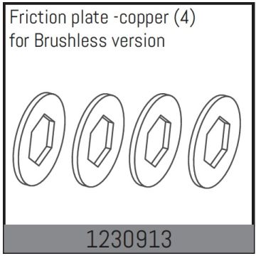 Absima Slipper Friction Plate - Copper (4) (AB1230913)