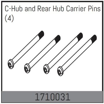 Absima C-Hub And Rear Hub Carrier Pins (4) (AB1710031)