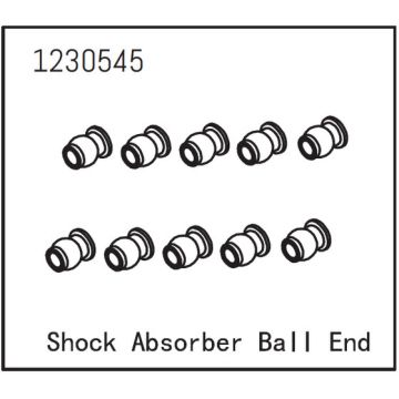 Absima Shock Absorber Ball End (10) (AB1230545)