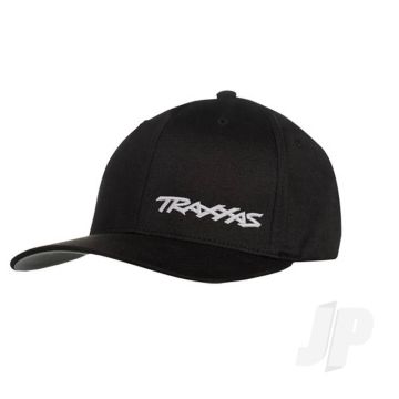Traxxas Flex Hat Curve Bill Black / White Small Traxxas Logo (TRX1187-BLW-SM)