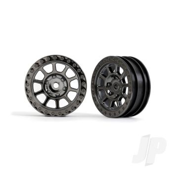 Traxxas Wheels, 2.2' (Black Chrome) (2) (Bandit Front) (TRX2481A)