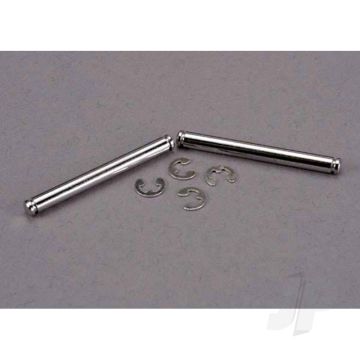 Traxxas Suspension Pins, 31.5Mm, Chrome (2 Pcs) With E-Clips (4 Pcs) (TRX2637)