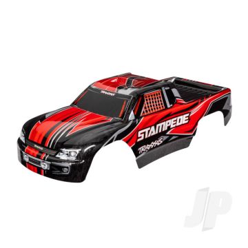 Traxxas Body, Stampede (Also Fits Stampede Vxl), Red (Painted, Decals Applied) (TRX3651)