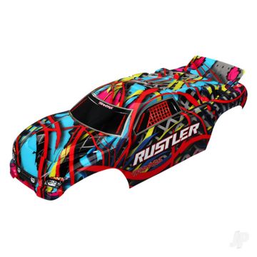 Traxxas Body, Rustler, Hawaiian Graphics (Painted, Decals Applied) (TRX3749)