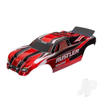 Traxxas Body, Rustler (Also Fits Rustler Vxl), Red (Painted, Decals Applied, Assembled With Wing) (TRX3750R)