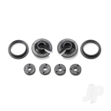 Traxxas Spring Retainers, Upper & Lower (2 Pcs) / Piston Head Set (2-Hole (2 Pcs) / 3-Hole (2 Pcs)) (TRX3768)