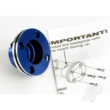 Traxxas Backplate, Machined Aluminium (Blue-Anodised) (Requires Electric Bump Starter) (Not For Use With Nitro Stampede) (TRX4012)