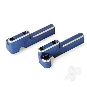 Traxxas Servo Mounts, Steering / Shift (Machined Aluminium) (Blue) (Front & Rear) / Machine Screws (8 Pcs) (TRX4918X)