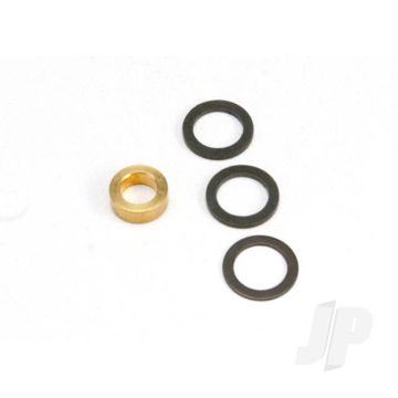 Traxxas Washer, 7X10X1.0 (2 Pcs), 7X10X0.5 (1Pc) Black Steel (Shims For Flywheel Spacing), Washer, 5X8.2.8 Brass (1Pc) (Shim For Clutch Bell Spacing) For Revo Big Block Kit (TRX5426)