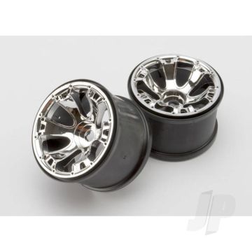 Traxxas Wheels, Geode 3.8In (Chrome) (2 Pcs) (TRX5671)
