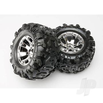 Traxxas Tyres And Wheels, Assembled Glued Canyon At Tyres (2 Pcs) (TRX5673)