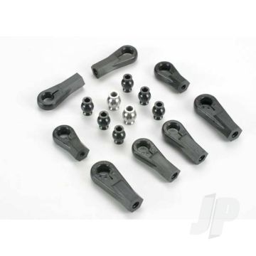 Traxxas Plastic Rod Ends (8 Pcs) (1 / 6 And 1 / 5 Scale) / Hollow Ball Connectors (8 Pcs) (6-Black, 2-Silver) (TRX6076)