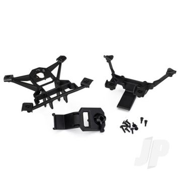 Traxxas Body Mounts, Front & Rear / 3X15Mm Bcs (1Pc) / 3X12Mm Shoulder Screw (2 Pcs) / 3X10Mm Flat-Head Machine Screw (6 Pcs) / 3X15Mm Flat-Head Machine Screw (2 Pcs) (TRX7715)