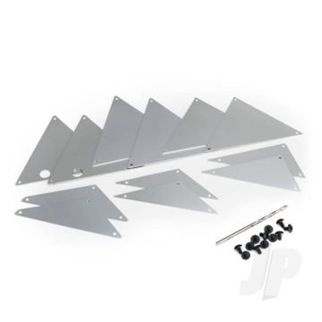 Traxxas Tube Chassis, Inner Panels (Silver Aluminium) (Front (2 Pcs) / Wheel Well (4 Pcs) / Middle (4 Pcs) / Rear (2 Pcs)) (TRX8434A)