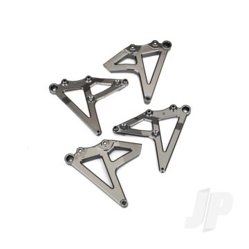 Traxxas Shock Mounts, Rear (Left & Right) (Satin Black Chrome-Plated) (TRX8538X)