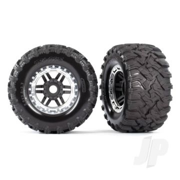 Traxxas Tyres And Wheels, Assembled Glued Maxx Mt Tyres (2 Pcs) (TRX8972X)