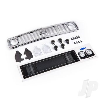 Traxxas Grille, Chevrolet Blazer (1972)/ Grille Retainers (5)/ Headlight Housing (2)/ Lens (2)/ 2.6X8 Bcs (5)/ 2.5X6 Bcs (4) (Fits #9111 Body) (TRX9120)
