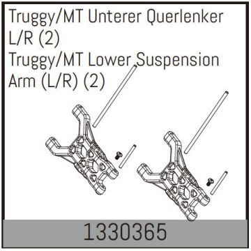 Absima Truggy/Mt Lower Suspension Arm (L/R) (2) (AB1330365)