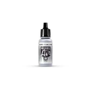 AV Vallejo Model Air 17ml - Steel (Metallic) (VAL065)