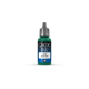 AV Vallejo Game Color Game Ink 17ml - Inky Black Green (VAL72090)