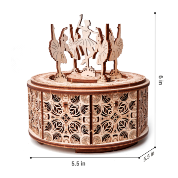 Wood Trick Dancing Ballerinas ( music box) (WDTK038)