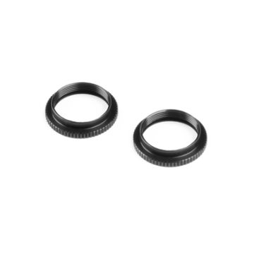 Xray XLP Alu Shock Adjustable Nut - Black (2) (XR308045-K)