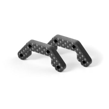 Xray XT2 Graphite Rear Shock Tower Extension 4.0mm (2) (XR323552)
