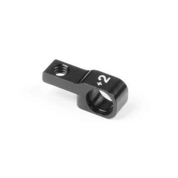 Xray Alu Lower Front Suspension Holder +2mm (1) - Black - 7075 T6 (XR342714)