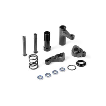 Xray Servo Saver With Chassis Lock & Hard Spring - Graphite - Set (XR352506)